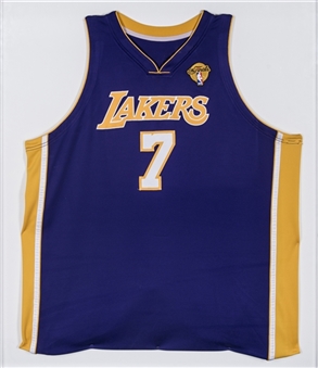 2009-10 Lamar Odom Finals Photo Matched Game Used Los Angeles Lakers Road Jersey Worn On 6/10/10 During Game 4 (Letter of Provenance & Resolution Photomatching) 